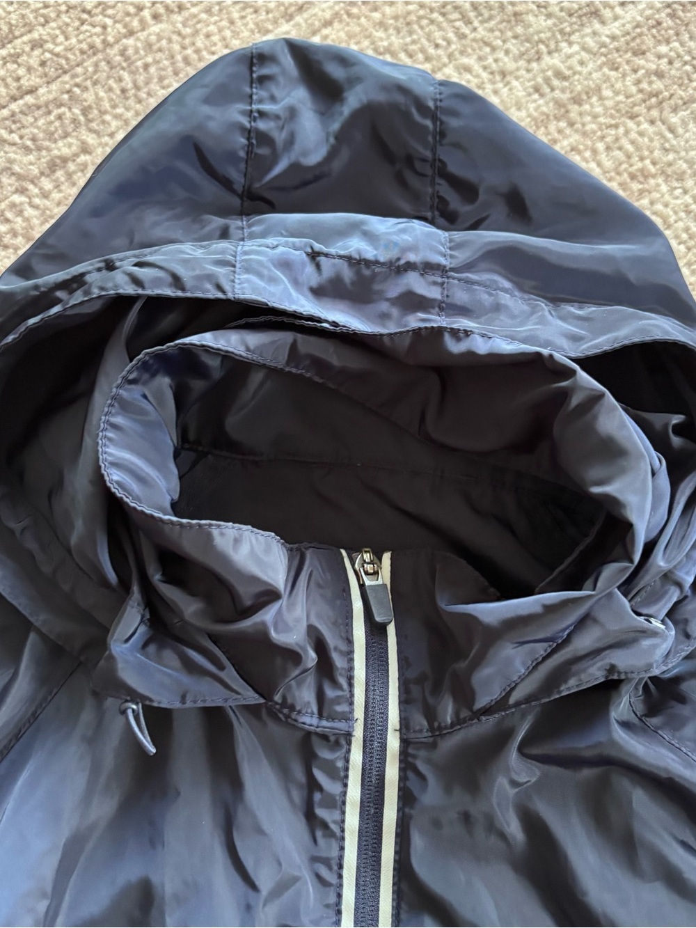 Navy Hooded Windbreaker Running Jacket - Chicago Marathon - Picture 5 of 12